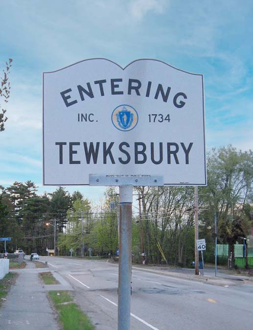 Tewksbury Massachusetts sign