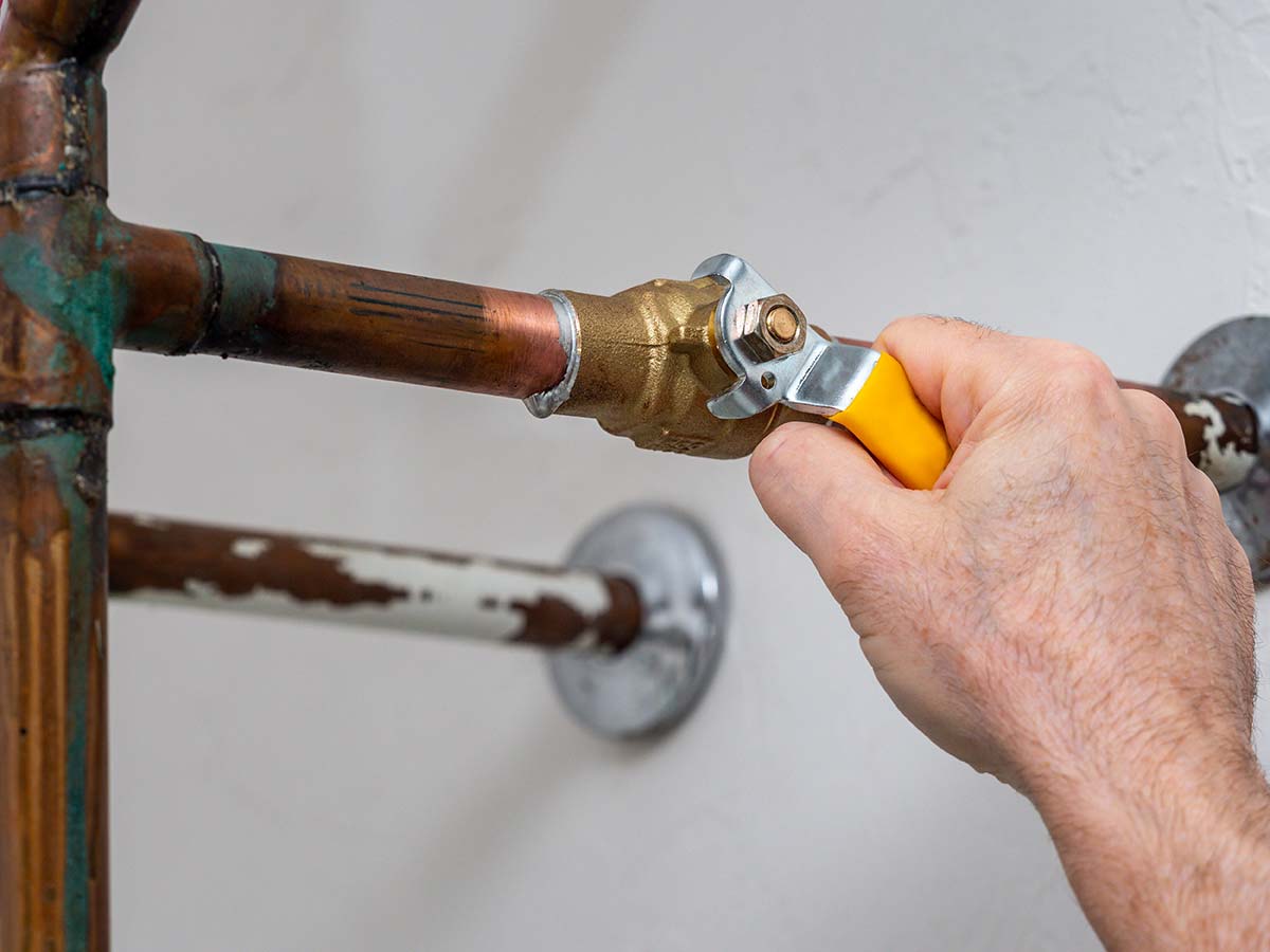 image illustrating who doesn't want their pipes to freeze shutting off the water.